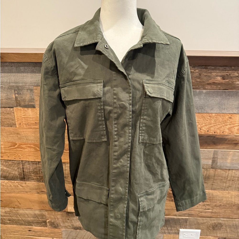 Good American Khaki Women's Utility Jacket